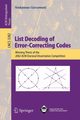 List Decoding of Error-Correcting Codes, Guruswami Venkatesan