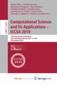 Computational Science and Its Applications - ICCSA 2019, 