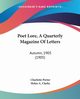 Poet Lore, A Quarterly Magazine Of Letters, Porter Charlotte