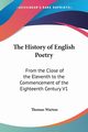 The History of English Poetry, Warton Thomas