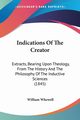 Indications Of The Creator, Whewell William
