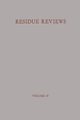 Residue Reviews/Rckstandsberichte, Gunther Francis A.