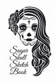 Sugar Skull Sketch Book, Heart Amber