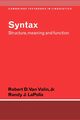 Syntax, Van Valin Robert D. Jr.