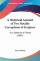 A Historical Account of Two Notable Corruptions of Scripture, Newton Isaac