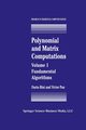 Polynomial and Matrix Computations, Bini Dario