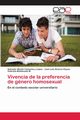Vivencia de la preferencia de gnero homosexual, Camacho y Lpez Salvador Martin