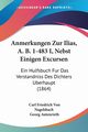 Anmerkungen Zur Ilias, A. B. 1-483 I, Nebst Einigen Excursen, Nagelsbach Carl Friedrich Von