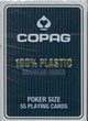 Karty do gry Copag 100% plastic Regular index niebieskie, 