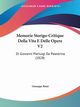 Memorie Storigo-Critique Della Vita E Delle Opere V2, Baini Giuseppe