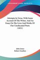 Attempts In Verse, With Some Account Of The Writer, And An Essay On The Lives And Works Of Our Uneducated Poets (1831), Jones John