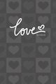 Love Notebook, Blank Write-in Journal, Dotted Lines, Wide Ruled, Medium (A5) 6 x 9 In (Gray), Everyday Write