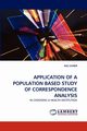 Application of a Population Based Study of Correspondence Analysis, Suner Asli