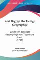 Kort Begrijp Der Heilige Geographije, Hubner Johan