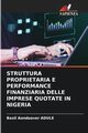 STRUTTURA PROPRIETARIA E PERFORMANCE FINANZIARIA DELLE IMPRESE QUOTATE IN NIGERIA, ADULE Basil Aondoaver
