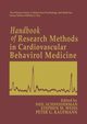 Handbook of Research Methods in Cardiovascular Behavioral Medicine, 