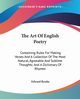 The Art Of English Poetry, Bysshe Edward