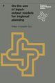 On the use of input-output models for regional planning, 