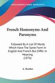 French Homonyms And Paronyms, Roulier A.