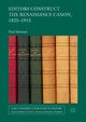 Editors Construct the Renaissance Canon, 1825-1915, Salzman Paul