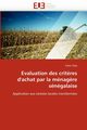 Evaluation des crit?res d''achat par la mnag?re sngalaise, DIOP-F