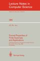 Formal Properties of Finite Automata and Applications, 