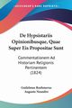 De Hypsistariis Opinionibusque, Quae Super Eis Propositae Sunt, Boehmerus Guilelmus