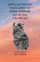 Applications For Enrollment of Creek Newborn Act of 1905    Volume XIV, 