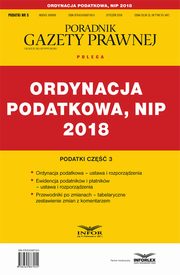Ordynacja podatkowa, NIP 2018. Podatki cz 3, Infor Pl
