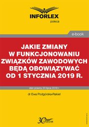 Jakie zmiany w funkcjonowaniu zwizkw zawodowych bd obowizywa od 1 stycznia 2019 r., Ewa Podgrska-Rakiel