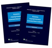 ksiazka tytu: Kodeks postpowania administracyjnego. Komentarz. Tom I Komentarz do art.1-103; Tom II Komentarz do art.104-269 autor: Grzegorz aszczyca, Czesaw Martysz, Andrzej Matan