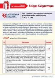 ciga Ksigowego - Lista czynnoci zwizanych z prawidowym przeprowadzeniem inwentaryzacji ? TRZY ETAPY, Infor Pl