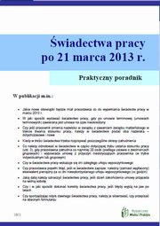 ksiazka tytu: wiadectwa pracy po umowach terminowych od 21 marca 2013 r. autor: Szymon Sokolik