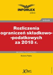 Rozliczenia ogranicze skadkowo-podatkowych za 2018 r., Boena Pko