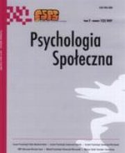 Psychologia Spoeczna nr 1(3)/2007, 