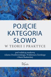Pojcie ? kategoria ? sowo w teorii i praktyce, Adam Dombrowski, Waldemar arski, Maria Rudnicka