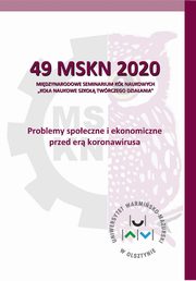 Problemy spoeczne i ekonomiczne przed er koronawirusa, 