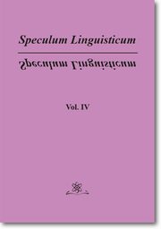 Speculum Linguisticum Vol. 4, Jan Wawrzyczyk