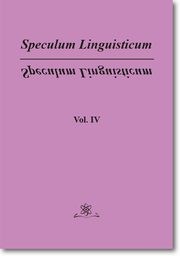 ksiazka tytu: Speculum Linguisticum Vol. 4 autor: Jan Wawrzyczyk