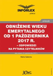 Obnienie wieku emerytalnego od 1 padziernika 2017, Maria Gaecka
