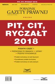 PIT, CIT, ryczat 2018. Podatki cz 1, Infor Pl