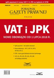 VAT i JPK Nowe obowizki od 1 lipca 2018 r, Infor Pl