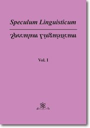 Speculum Linguisticum   Vol. 1, Jan Wawrzyczyk