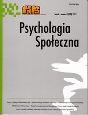 ksiazka tytu: Psychologia Spoeczna nr 4(19)/2011 autor: 