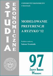 Modelowanie preferencji a ryzyko '12. SE 97, 