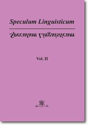 Speculum Linguisticum Vol. 2, Jan Wawrzyczyk