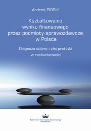 Ksztatowanie wyniku finansowego przez podmioty sprawozdawcze w Polsce, Andrzej Piosik