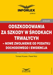 Odszkodowania za szkody w rodkach trwaych - nowe zwolnienie od podatku dochodowego i ewidencja, Tomasz Krywan, Pawe Mu