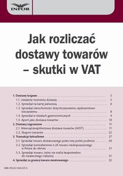 Jak rozlicza dostawy towarw ? skutki w VAT, Marcin Jasiski