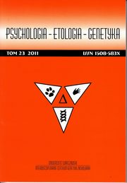 Psychologia-Etologia-Genetyka nr 23/2011, 